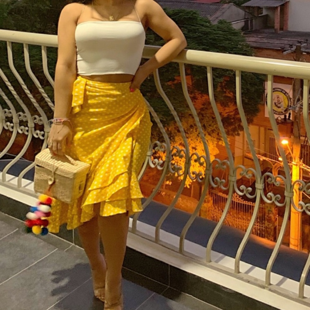 Yellow Polka Dot Skirt